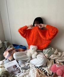 AS KNOW AS plus | ☆長毛フェザーヤーンニットプルオーバー(ニット/セーター)