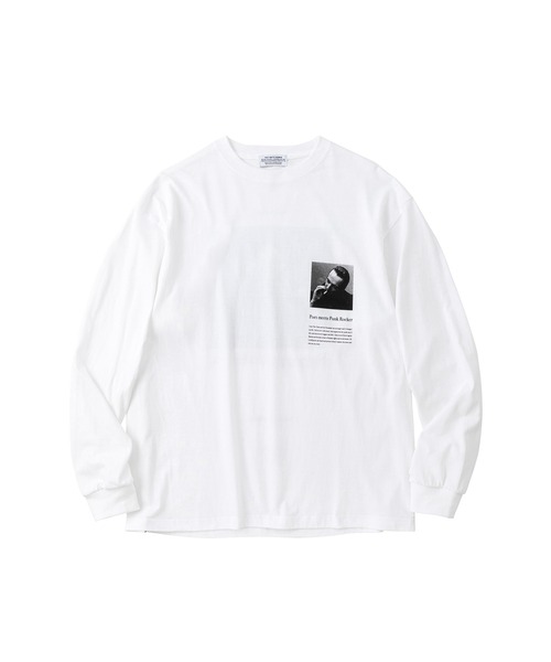 POET MEETS DUBWISE(ポエットミーツダブワイズ)の「【POET MEETS DUBWISE/ポエトミーツダブワイズ】 "POET MEETS PUNK ROCKER 01" Photo L/S T-Shirt "POET MEETS PUNK ROCKER 01"フォトロングスリーブTシャツ(Tシャツ/カットソー・メンズ・ホワイト・L/XL)」の2枚目の写真