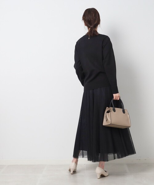 SHOO・LA・RUE（シューラルー）の「◆【洗える】ちくちくしにくい ハイネックニット（ニット/セーター・レディース・オフホワイト/グレー/ダークグリーン/ブルー/ブラック/レッド系1・02/03/04）」の10枚目の写真