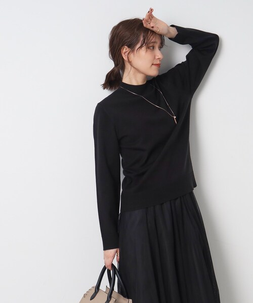 SHOO・LA・RUE（シューラルー）の「◆【洗える】ちくちくしにくい ハイネックニット（ニット/セーター・レディース・オフホワイト/グレー/ダークグリーン/ブルー/ブラック/レッド系1・02/03/04）」の11枚目の写真