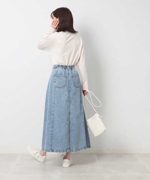 SHOO・LA・RUE（シューラルー）の「◆【洗える】ちくちくしにくい ハイネックニット（ニット/セーター・レディース・オフホワイト/グレー/ダークグリーン/ブルー/ブラック/レッド系1・02/03/04）」の15枚目の写真