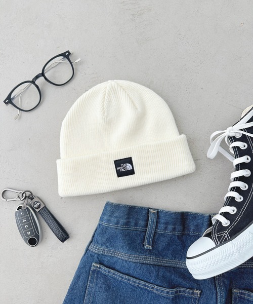 THE NORTH FACE（ザノースフェイス）の「国内未発売 THE NORTH FACE(ザ・ノースフェイス)/スタンダードビーニー ロゴ入りニットキャップ/WL STANDARD BEANIE（ニットキャップ/ビーニー・メンズ・ピンク/アイボリー/チャコールグレー/ブラック・FREE）」の6枚目の写真
