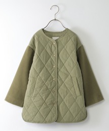 ikka（イッカ）の「【親子おそろい】切り替えキルトハーフコート（120~160cm）（ブルゾン・キッズ）」