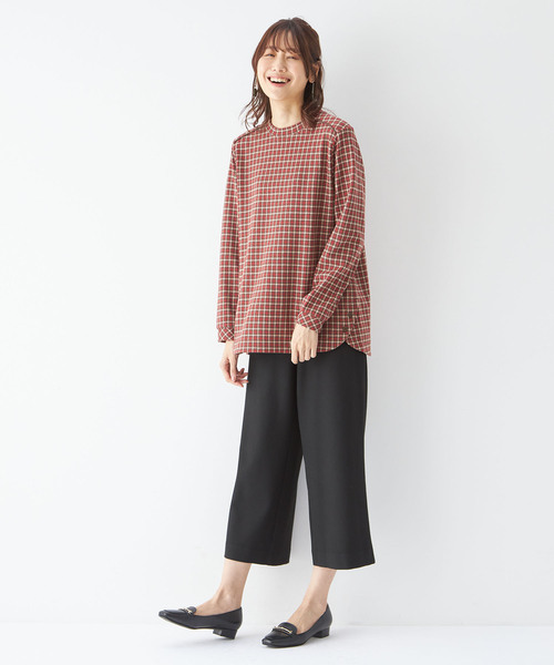 DECOY SINCE 1981(デコイシンスイチキュウハチイチ)の「オーガニックコットンサイドボタンチュニックプルオーバー(Tシャツ/カットソー・レディース・オレンジ/ブラウン/ネイビー・M/L/LL)」の10枚目の写真