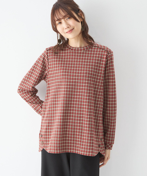 DECOY SINCE 1981(デコイシンスイチキュウハチイチ)の「オーガニックコットンサイドボタンチュニックプルオーバー(Tシャツ/カットソー・レディース・オレンジ/ブラウン/ネイビー・M/L/LL)」の11枚目の写真