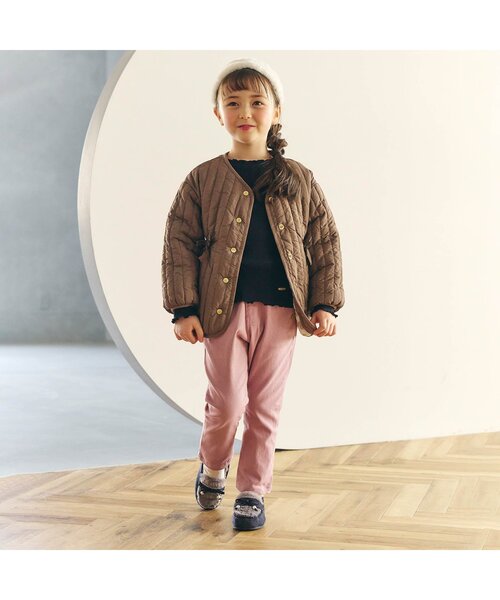 apres les cours（アプレレクール）の「ファーリボンローファー（ローファー・キッズ・チャコール/ベージュ・20/17/15 /19/14/16/18）」の4枚目の写真