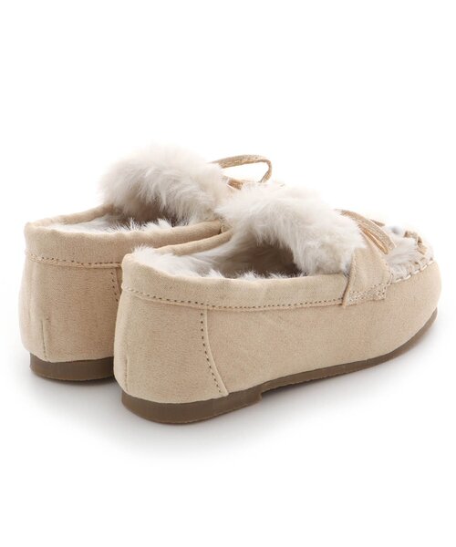 apres les cours（アプレレクール）の「ファーリボンローファー（ローファー・キッズ・チャコール/ベージュ・20/17/15 /19/14/16/18）」の7枚目の写真