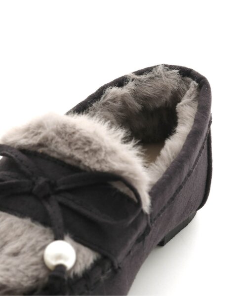 apres les cours（アプレレクール）の「ファーリボンローファー（ローファー・キッズ・チャコール/ベージュ・20/17/15 /19/14/16/18）」の11枚目の写真