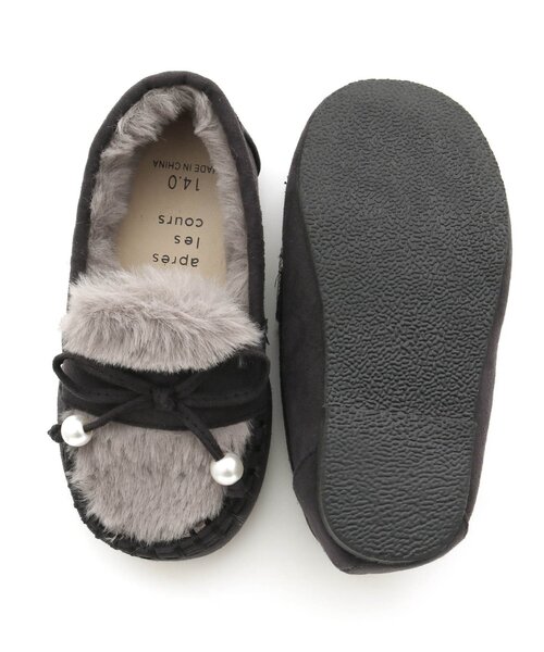 apres les cours（アプレレクール）の「ファーリボンローファー（ローファー・キッズ・チャコール/ベージュ・20/17/15 /19/14/16/18）」の15枚目の写真