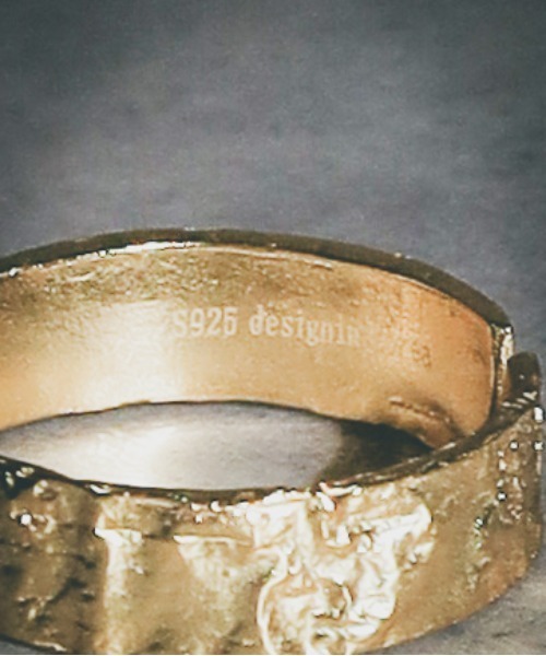 セール】【sterling silver】フリーサイズ 錆槌目リング（リング