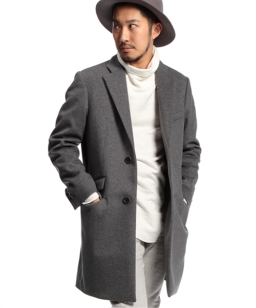 B:MING by BEAMS（ビーミングバイビームス）の「【OCEANS12月号掲載】ビーミング by ビームス / VALLOMBROSA チェスターコート（チェスターコート・メンズ・ベージュ/チャコールグレー/ライトグレー/ネイビー・LARGE/SMALL/MEDIUM/X-LARGE）」の3枚目の写真