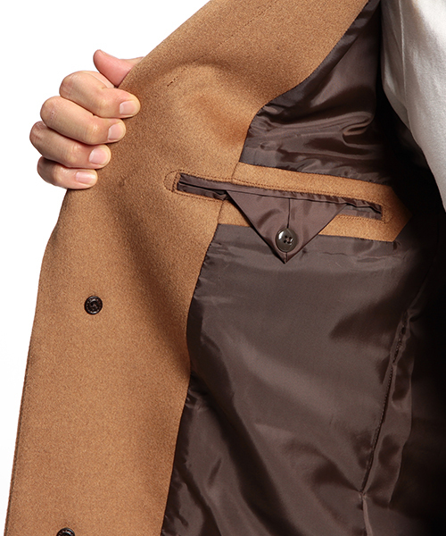 B:MING by BEAMS（ビーミングバイビームス）の「【OCEANS12月号掲載】ビーミング by ビームス / VALLOMBROSA チェスターコート（チェスターコート・メンズ・ベージュ/チャコールグレー/ライトグレー/ネイビー・LARGE/SMALL/MEDIUM/X-LARGE）」の14枚目の写真