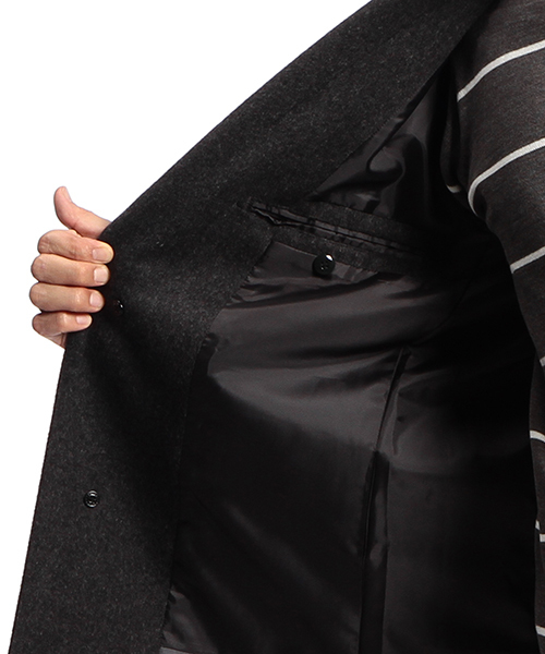 B:MING by BEAMS（ビーミングバイビームス）の「【OCEANS12月号掲載】ビーミング by ビームス / VALLOMBROSA チェスターコート（チェスターコート・メンズ・ベージュ/チャコールグレー/ライトグレー/ネイビー・LARGE/SMALL/MEDIUM/X-LARGE）」の16枚目の写真