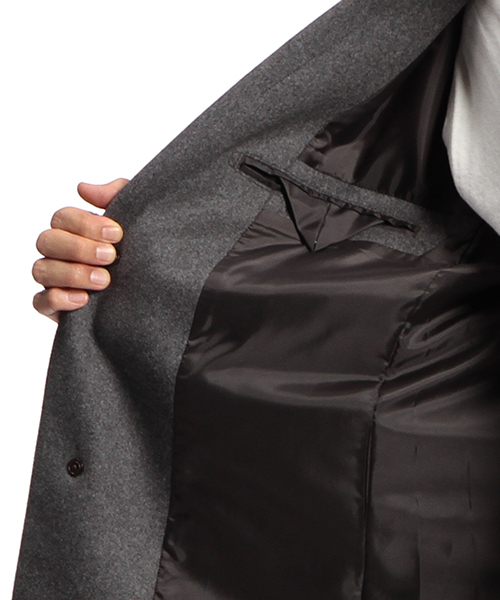 B:MING by BEAMS（ビーミングバイビームス）の「【OCEANS12月号掲載】ビーミング by ビームス / VALLOMBROSA チェスターコート（チェスターコート・メンズ・ベージュ/チャコールグレー/ライトグレー/ネイビー・LARGE/SMALL/MEDIUM/X-LARGE）」の10枚目の写真