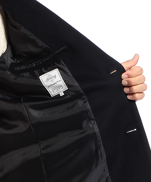 B:MING by BEAMS（ビーミングバイビームス）の「【OCEANS12月号掲載】ビーミング by ビームス / VALLOMBROSA チェスターコート（チェスターコート・メンズ・ベージュ/チャコールグレー/ライトグレー/ネイビー・LARGE/SMALL/MEDIUM/X-LARGE）」の11枚目の写真