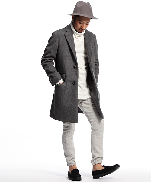 B:MING by BEAMS（ビーミングバイビームス）の「【OCEANS12月号掲載】ビーミング by ビームス / VALLOMBROSA チェスターコート（チェスターコート・メンズ・ベージュ/チャコールグレー/ライトグレー/ネイビー・LARGE/SMALL/MEDIUM/X-LARGE）」の7枚目の写真