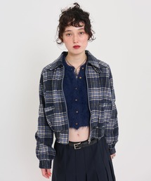 TINA：JOJUN | チェック ショートジャケット TINA：JOJUN(ブルゾン)