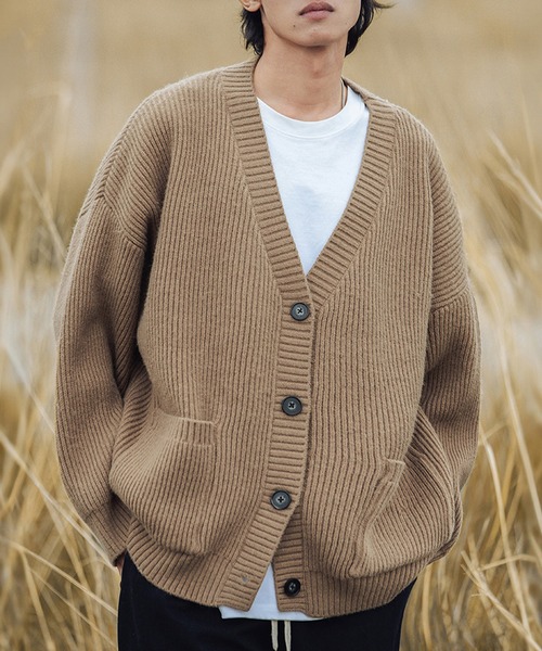 aimoha（アイモハ）の「aimoha outdoor　Vネックニットカーディガン（カーディガン/ボレロ・レディース・ブラック/ベージュ/ホワイト・MEDIUM/X-LARGE/LARGE）」の3枚目の写真
