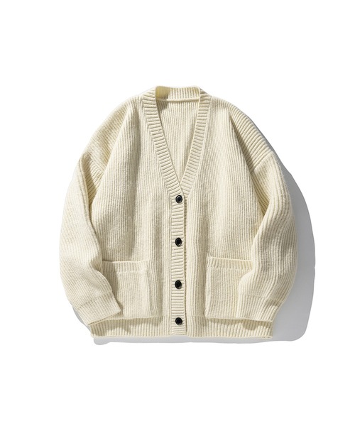 aimoha（アイモハ）の「aimoha outdoor　Vネックニットカーディガン（カーディガン/ボレロ・レディース・ブラック/ベージュ/ホワイト・MEDIUM/X-LARGE/LARGE）」の7枚目の写真