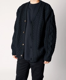 「INASTUDIOS SELECT」アラン編みニット ルーズバルーン カーディガン