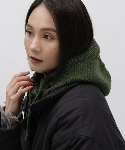 LAKOLE（ラコレ）の「リブニットバラクラバ / 984693（ネックウォーマー/スヌード・レディース・ロイヤルブルー/カーキ/ブラック/ライトグレー・FREE）」の3枚目の写真