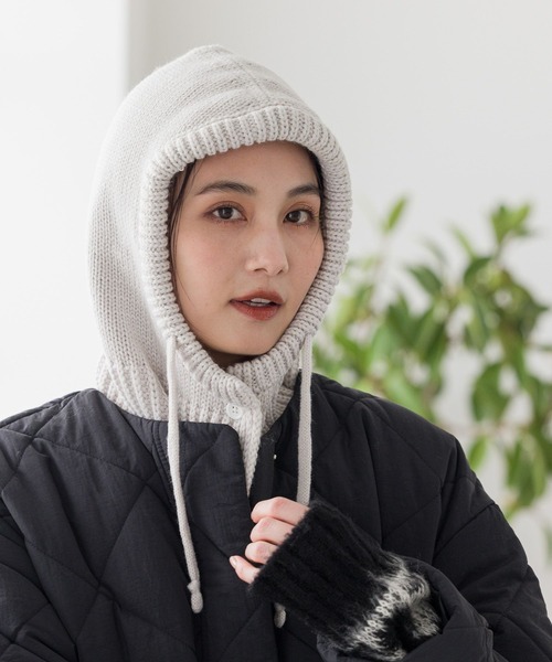 LAKOLE（ラコレ）の「リブニットバラクラバ / 984693（ネックウォーマー/スヌード・レディース・ロイヤルブルー/カーキ/ブラック/ライトグレー・FREE）」の2枚目の写真