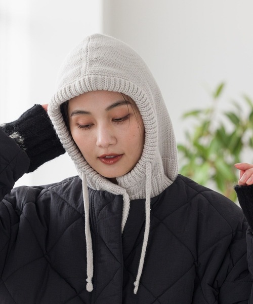 LAKOLE（ラコレ）の「リブニットバラクラバ / 984693（ネックウォーマー/スヌード・レディース・ロイヤルブルー/カーキ/ブラック/ライトグレー・FREE）」の5枚目の写真