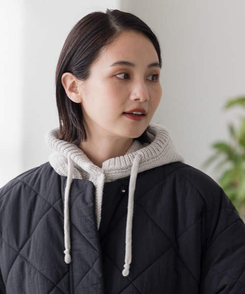 LAKOLE（ラコレ）の「リブニットバラクラバ / 984693（ネックウォーマー/スヌード・レディース・ロイヤルブルー/カーキ/ブラック/ライトグレー・FREE）」の6枚目の写真