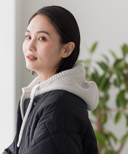 LAKOLE（ラコレ）の「リブニットバラクラバ / 984693（ネックウォーマー/スヌード・レディース・ロイヤルブルー/カーキ/ブラック/ライトグレー・FREE）」の7枚目の写真