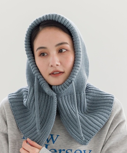 LAKOLE（ラコレ）の「リブニットバラクラバ / 984693（ネックウォーマー/スヌード・レディース・ロイヤルブルー/カーキ/ブラック/ライトグレー・FREE）」の13枚目の写真