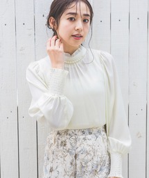 mysty woman | パールネックハイネックブラウス　990903(シャツ/ブラウス)