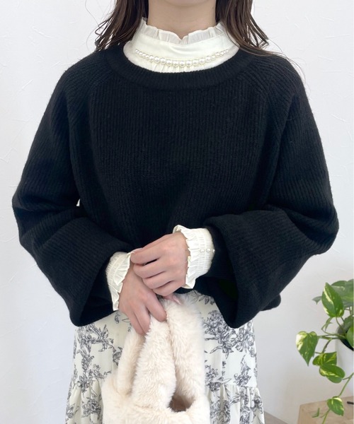 mysty woman（ミスティウーマン）の「パールネックハイネックブラウス　990903（シャツ/ブラウス・レディース・ブラック/グレー/アイボリー・FREE）」の22枚目の写真