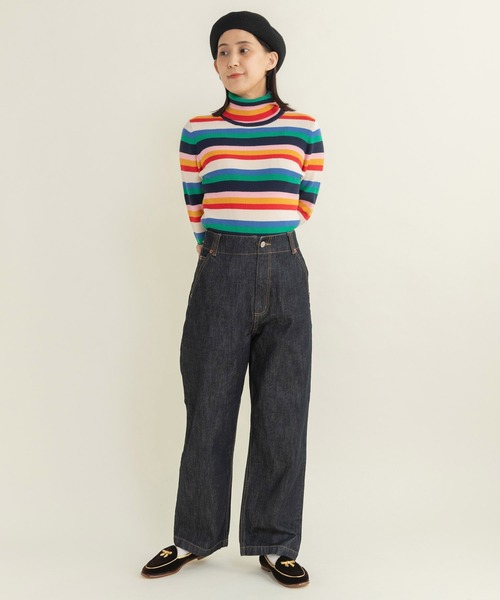 My Fav. CHILD WOMAN（マイファブチャイルドウーマン）の「12.5ozデニムハイウエストパンツ（デニムパンツ・レディース・ネイビー/ブルー/その他・L/SS/M/S）」の20枚目の写真