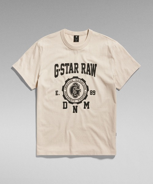 G-STAR（ジースター）の「COLLEGIC T-SHIRT/カレッジT/グラフィックロゴ（Tシャツ/カットソー・メンズ・ダークブラック/オフホワイト/レッド系その他・X-SMALL/X-LARGE/SMALL/MEDIUM/LARGE）」の10枚目の写真