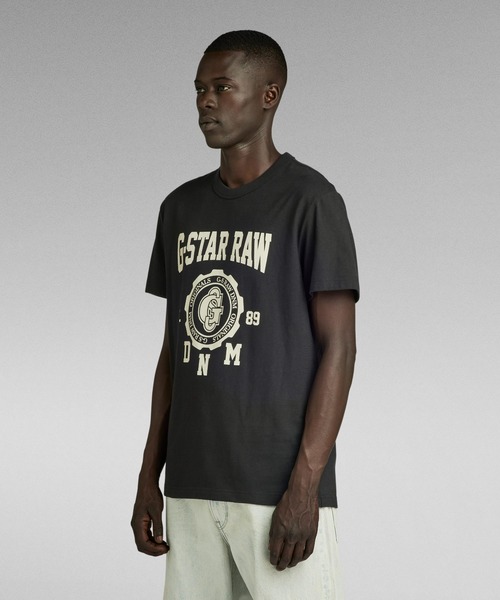 G-STAR（ジースター）の「COLLEGIC T-SHIRT/カレッジT/グラフィックロゴ（Tシャツ/カットソー・メンズ・ダークブラック/オフホワイト/レッド系その他・X-SMALL/X-LARGE/SMALL/MEDIUM/LARGE）」の13枚目の写真