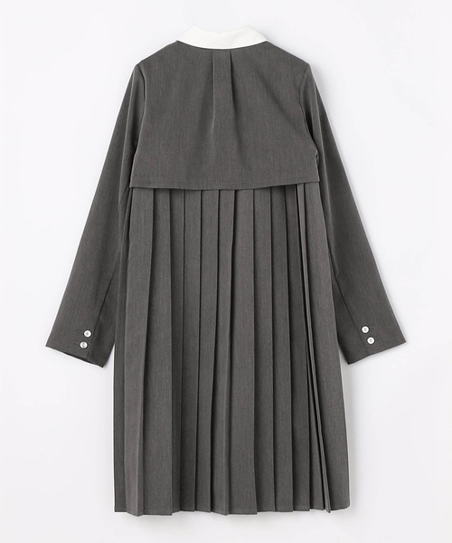 NICOLE CLUB(ニコル クラブ)の「ボレロドッキングプリーツワンピ―ス(ワンピース・レディース・チャコールグレー/ブルー/ブラック・MEDIUM)」の11枚目の写真