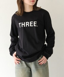 【shemoshelly】WEB限定THREEロゴロンT