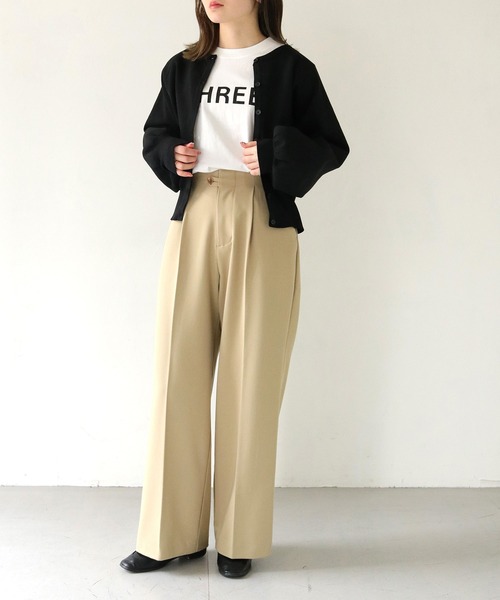 HER CLOSET(ハークローゼット)の「【shemoshelly】WEB限定THREEロゴロンT(Tシャツ/カットソー・レディース・オフホワイト/ブラック・M/S)」の13枚目の写真