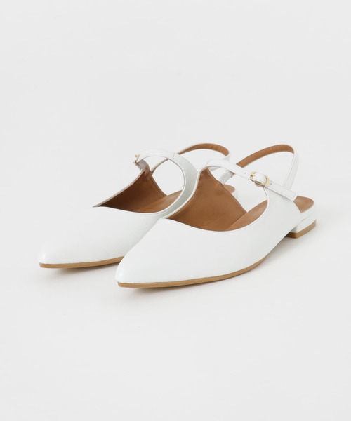 URBAN RESEARCH(アーバンリサーチ)の「ポインテッドバックストラップシューズ(パンプス・レディース・ゴールド/ホワイト・37/36/38)」の14枚目の写真