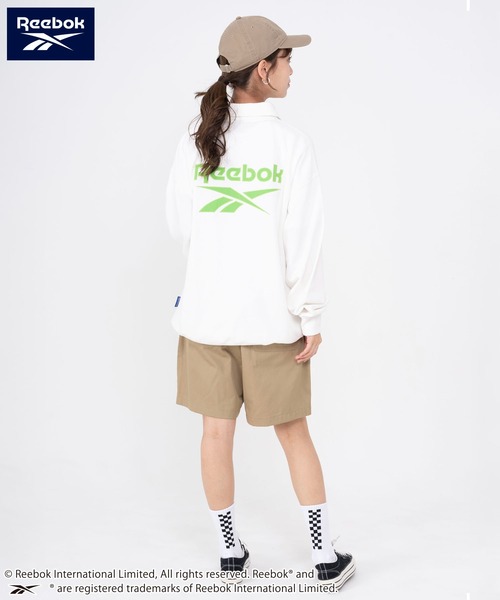 Reebok（リーボック）の「Reebok リーボック WEB限定 別注 ブランド ロゴ ワンポイント フェイク衿 裏毛 長袖 プルオーバー スウェット トレーナー（スウェット・メンズ・ホワイト/ブルー/ブラック・LL/L/M）」の21枚目の写真