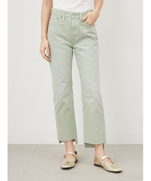 Mila Owen（ミラオーウェン）の「裾段差テーパードデニムパンツ【手洗い可能】（デニムパンツ・レディース・ライトブルー/ブルー/ライトグレー/グリーン/ラベンダー・1/2/0/00）」の7枚目の写真