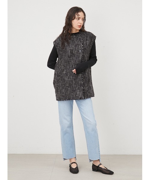 Mila Owen（ミラオーウェン）の「裾段差テーパードデニムパンツ【手洗い可能】（デニムパンツ・レディース・ライトブルー/ブルー/ライトグレー/グリーン/ラベンダー・1/2/0/00）」の12枚目の写真