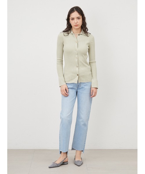 Mila Owen（ミラオーウェン）の「裾段差テーパードデニムパンツ【手洗い可能】（デニムパンツ・レディース・ライトブルー/ブルー/ライトグレー/グリーン/ラベンダー・1/2/0/00）」の20枚目の写真