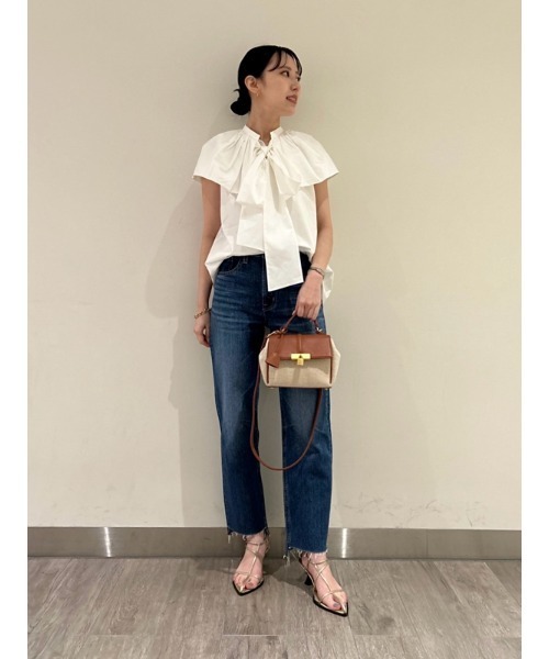 Mila Owen（ミラオーウェン）の「裾段差テーパードデニムパンツ【手洗い可能】（デニムパンツ・レディース・ライトブルー/ブルー/ライトグレー/グリーン/ラベンダー・1/2/0/00）」の21枚目の写真