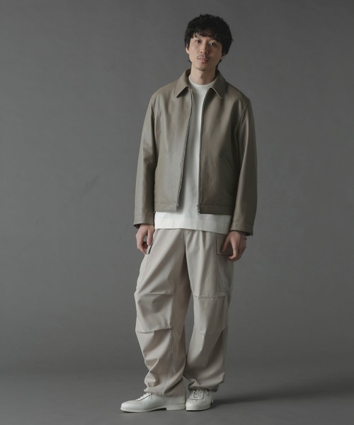 NANO universe（ナノユニバース）の「ライトラムナッパハリントンジャケット（ブルゾン・メンズ・ブラック/ベージュ系その他・M/L）」の11枚目の写真