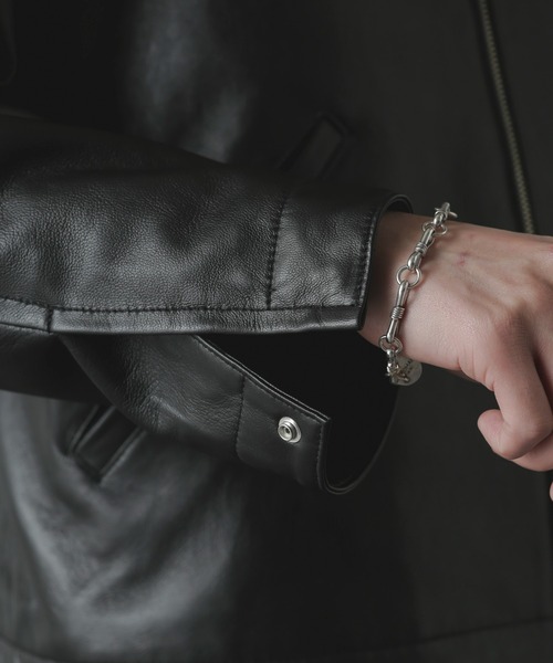 NANO universe（ナノユニバース）の「ライトラムナッパハリントンジャケット（ブルゾン・メンズ・ブラック/ベージュ系その他・M/L）」の6枚目の写真