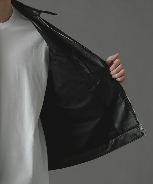 ライトラムナッパハリントンジャケット／ナノユニバース 黒ブラックM NANO universe（ナノユニバース）の「ライトラムナッパハリントン