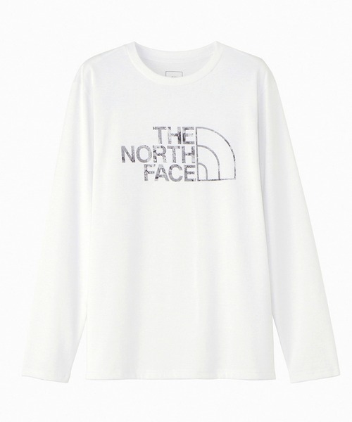 THE NORTH FACE(ザノースフェイス)の「THE NORTH FACE/ザ・ノース・フェイス L/S Big Logo Tee レギュラーシルエット ストレッチ UVカット NT32478(Tシャツ/カットソー・メンズ・ブラック/ダークカーキ/ホワイト・M/L/XL)」の4枚目の写真