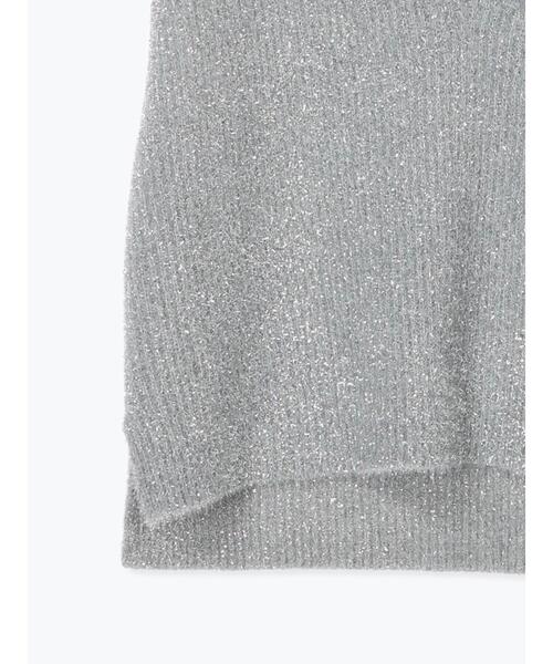 Te chichi（テチチ）の「アソートヤーンVネックニットベスト（ニット/セーター・レディース・ベージュ/シルバー/オフホワイト・F）」の9枚目の写真