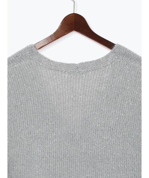 Te chichi（テチチ）の「アソートヤーンVネックニットベスト（ニット/セーター・レディース・ベージュ/シルバー/オフホワイト・F）」の10枚目の写真